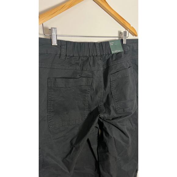 Black Wide-Leg Utility Cargo Pants Wild Fable Size XL - Picture 6 of 8